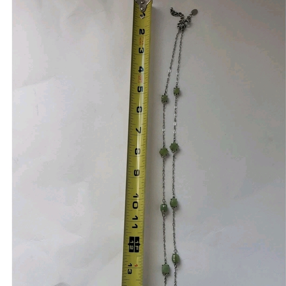 Charlies Silver and Green Necklace